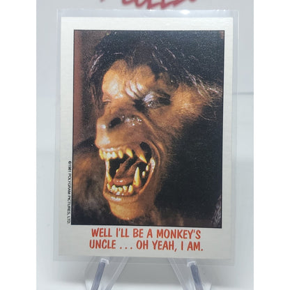 1988 Topps Fright Flicks #24 Well I'll Be a Monkey's Uncle Werewolf London