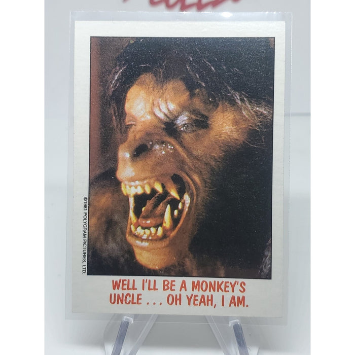 1988 Topps Fright Flicks #24 Well I'll Be a Monkey's Uncle Werewolf London