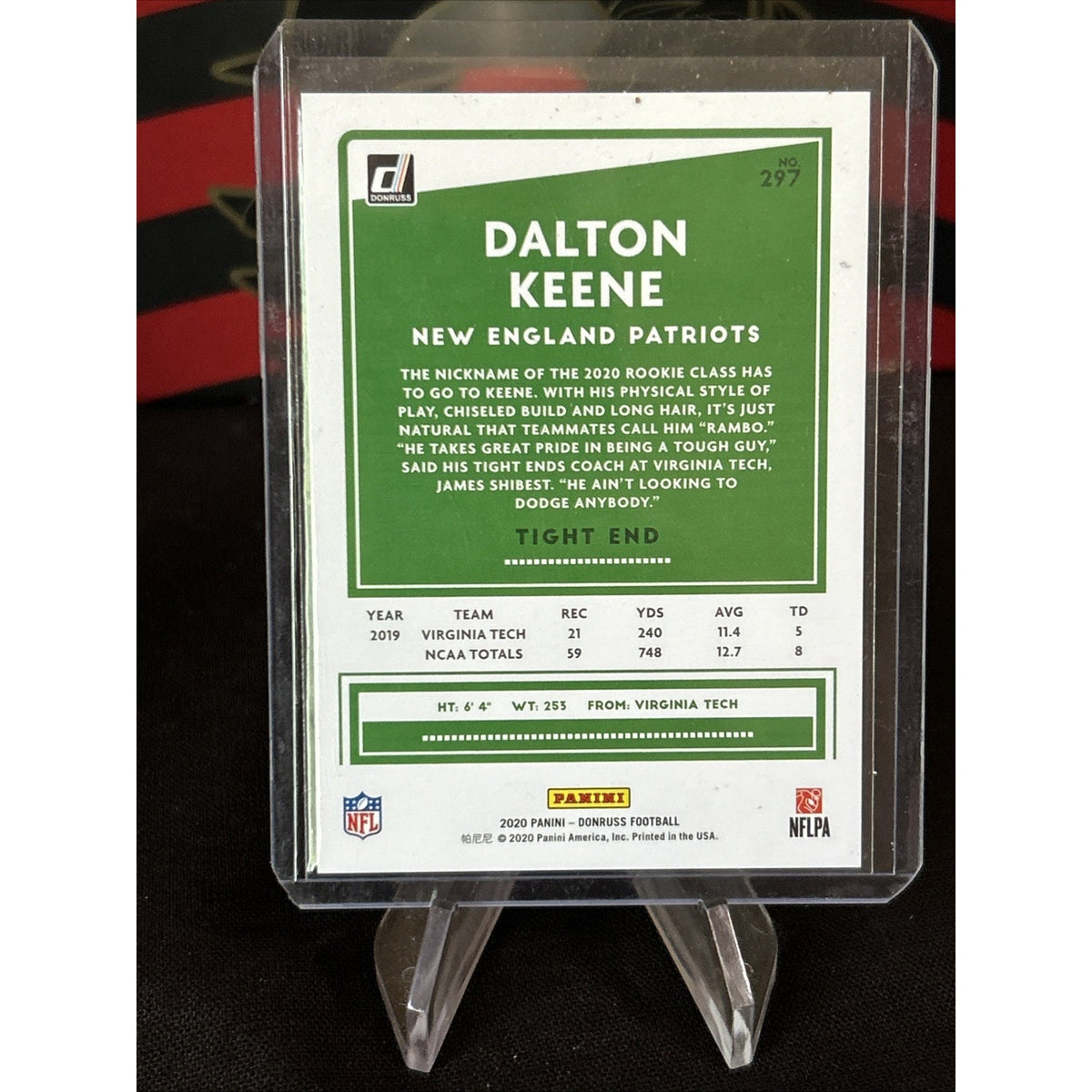 2020 Donruss Press Proof Silver SP #022/100 Dalton Keene Rookie RC #297 - NEW