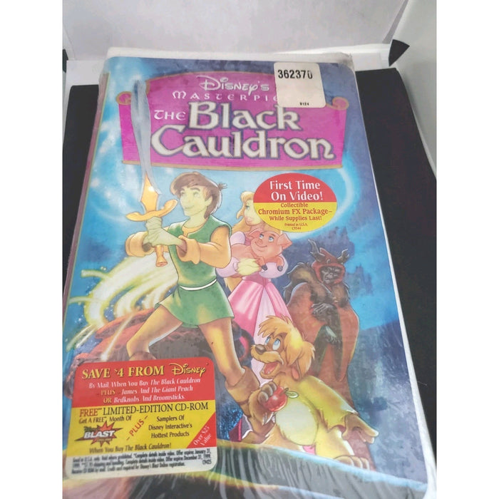 New Disney The Black Cauldron VHS1998 Sealed Clamshell Cartoon VHS
