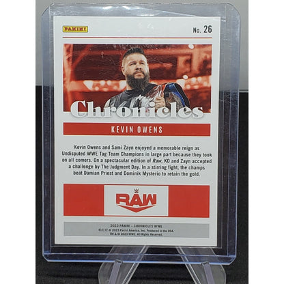 Kevin Owens 2023 Panini WWE Chronicles red /99