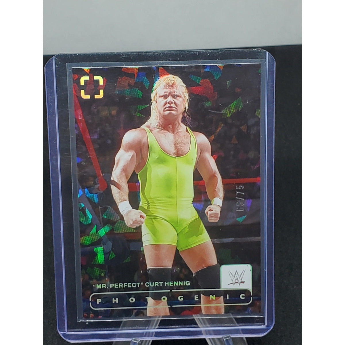 Mr. Perfect Curt Hennig 2024 Panini Photogenic Cracked Ice Prizm /75 Legends HOF