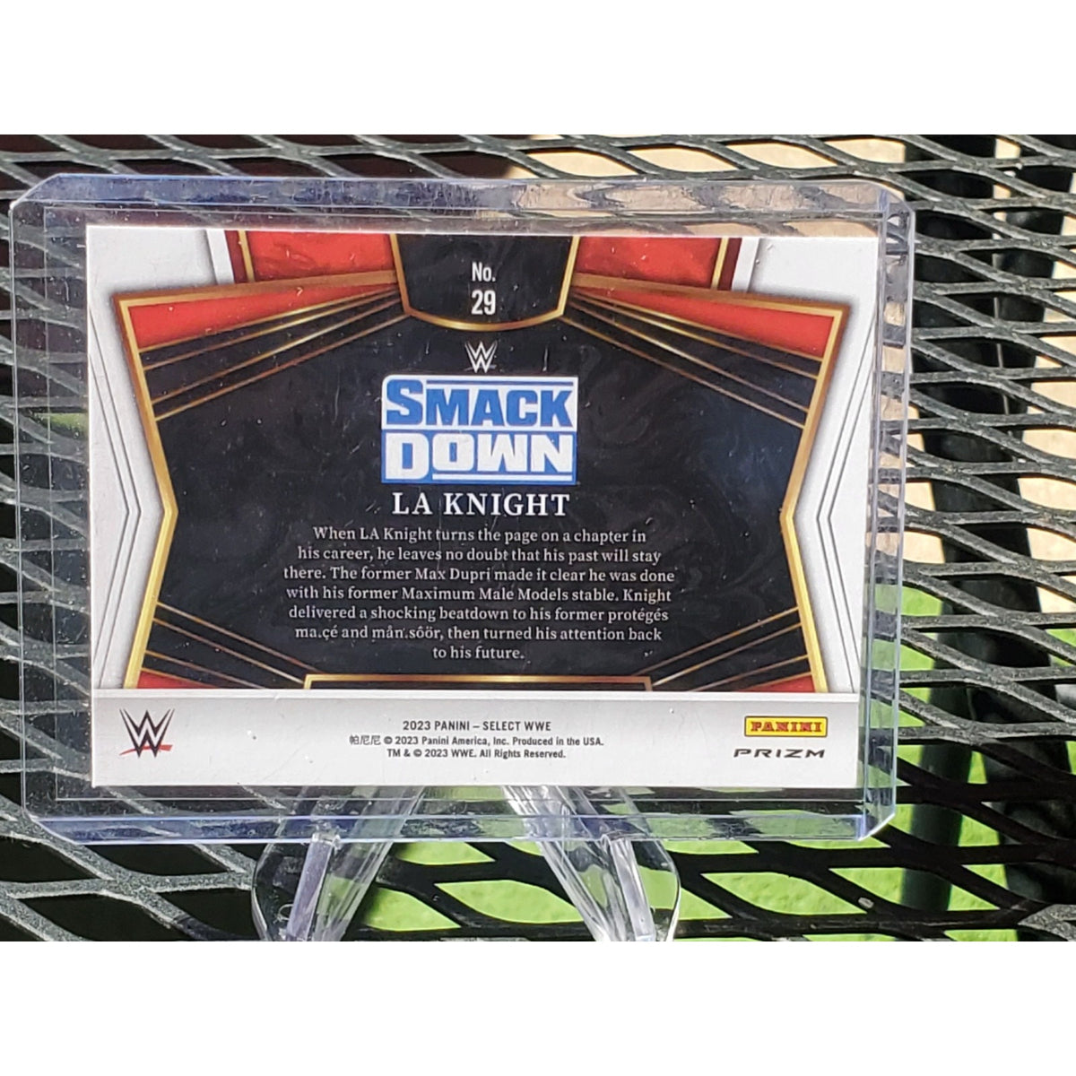 LA Knight 2023 Panini Select Snapshots SP Flash Prizm #29 Pro Wrestling Card