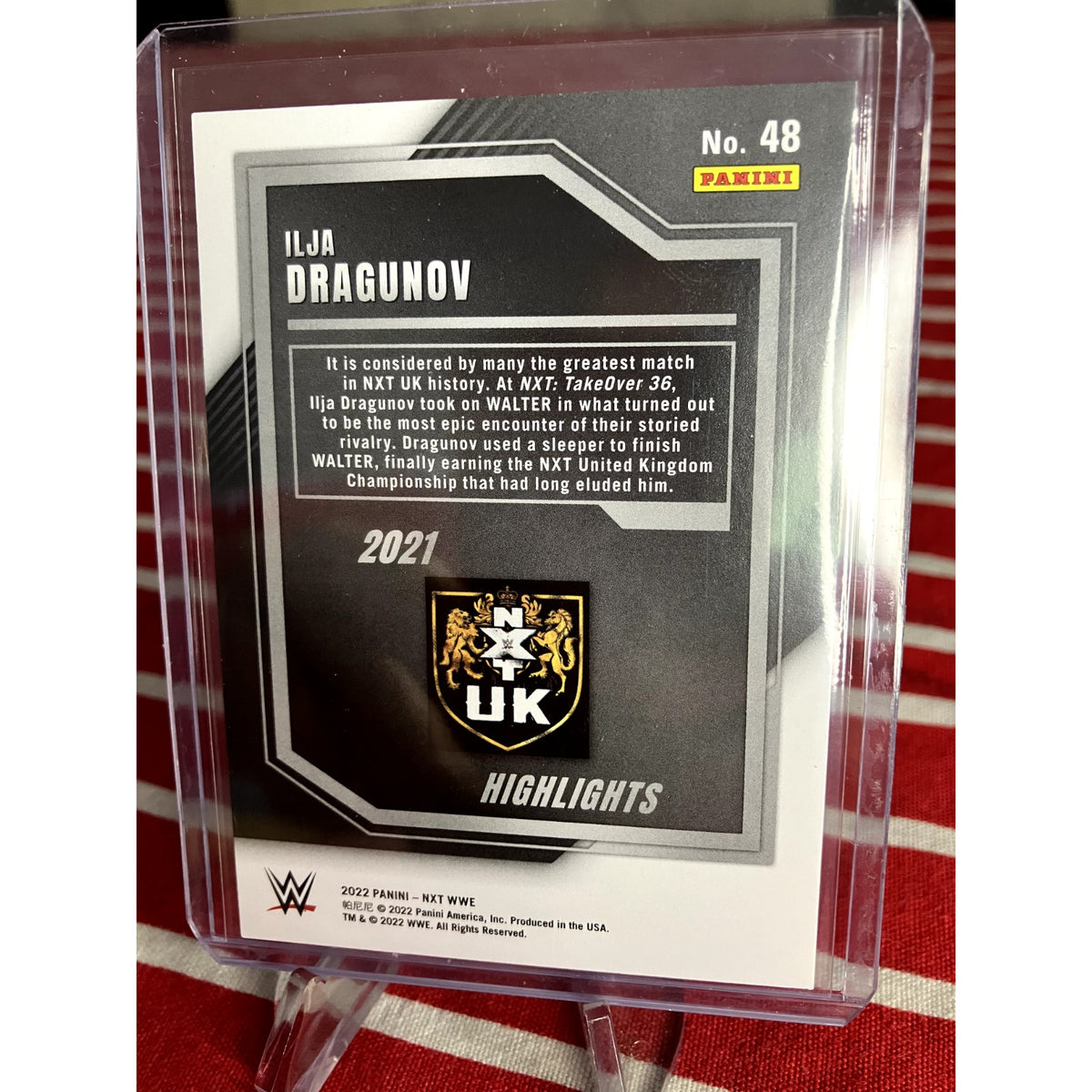 GOLD Pack Fresh Ilja Dragunov 2022 Panini WWE NXT Wrestling Green 2021 #48