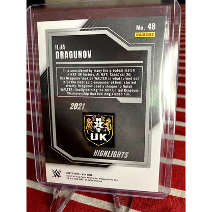 GOLD Pack Fresh Ilja Dragunov 2022 Panini WWE NXT Wrestling Green 2021 #48