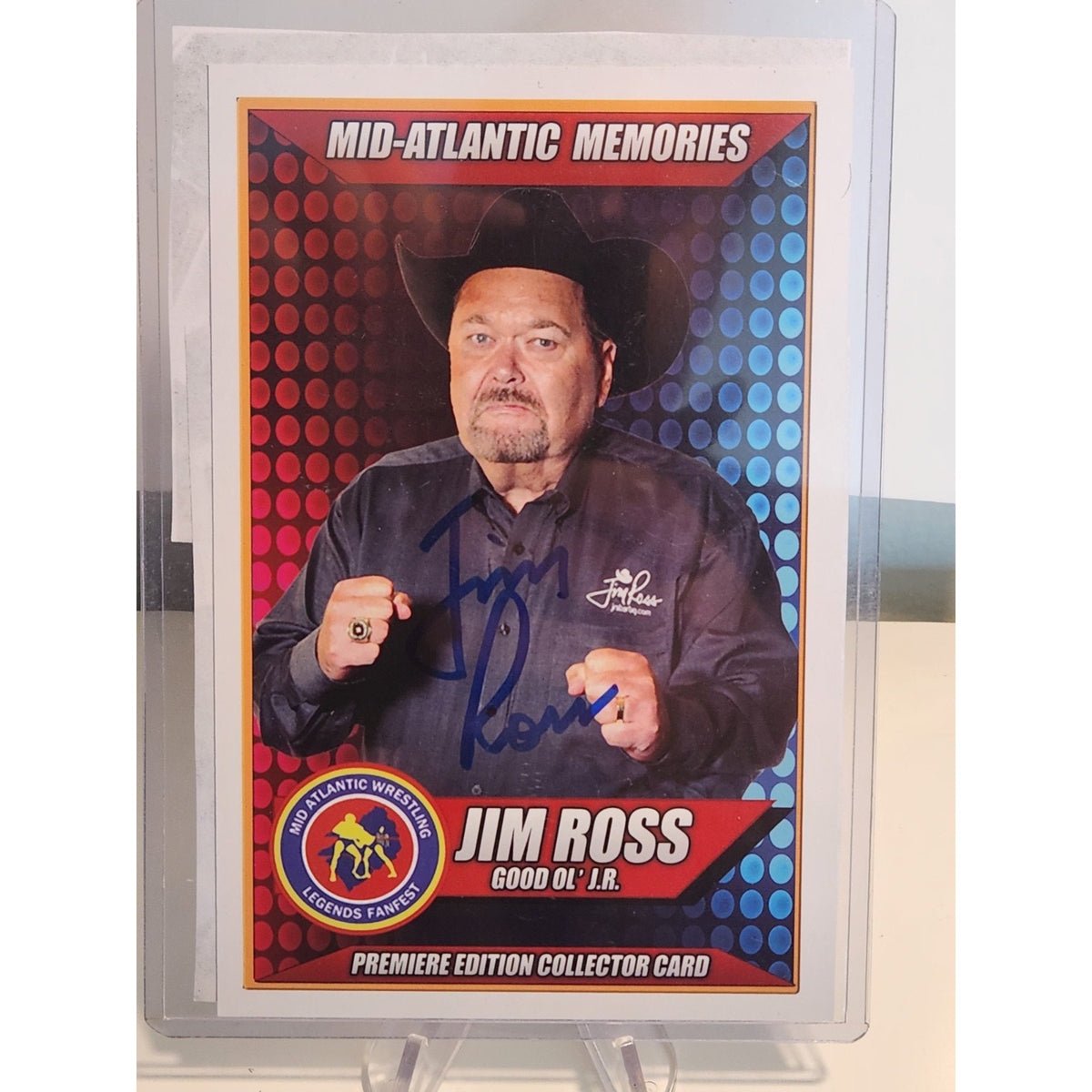 AEW Jim Ross Good Ole Jr Wrestling Autographed Promo Photo Signed 4 x 6 WWF WWE