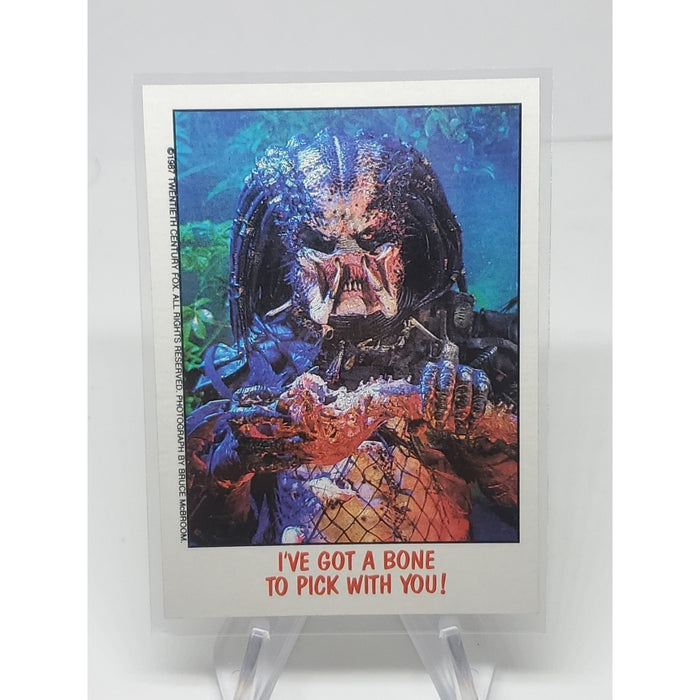 1988 Topps Fright Flicks Card #88 Predator I've Got A Bone To Pick With You!