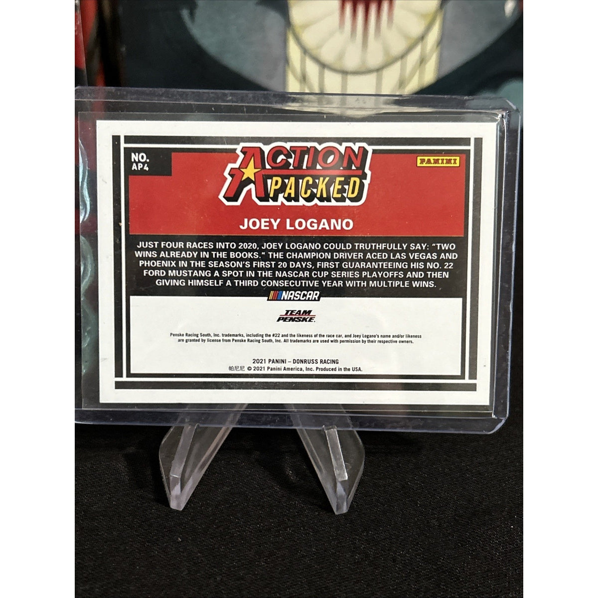 2021 Donruss JOEY LOGANO /199 Foil Action Packed ~JU08 / Pack Fresh New
