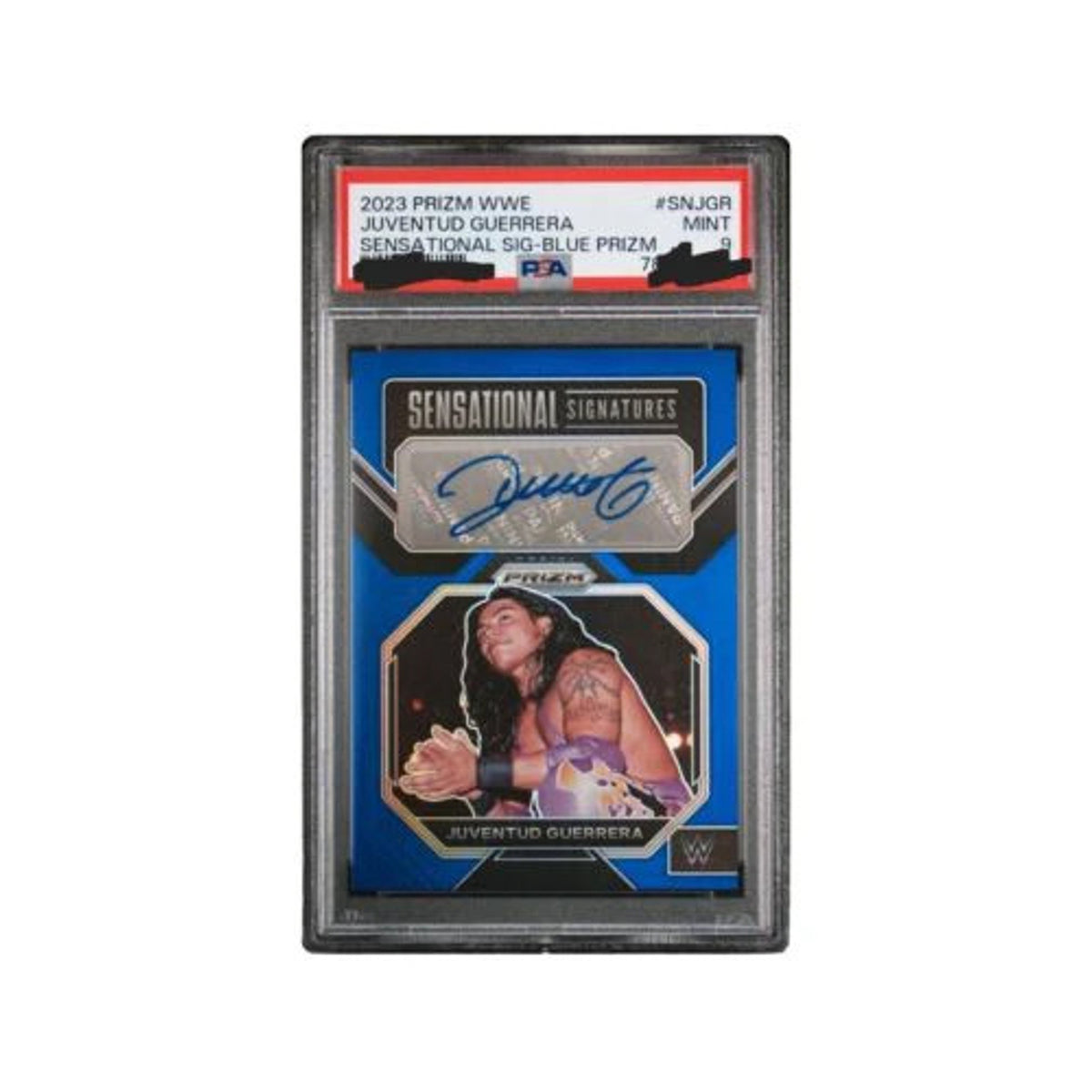 2023 Panini Prizm WWE Sensational Signatures Blue Juventud Guerrera /49 PSA 9