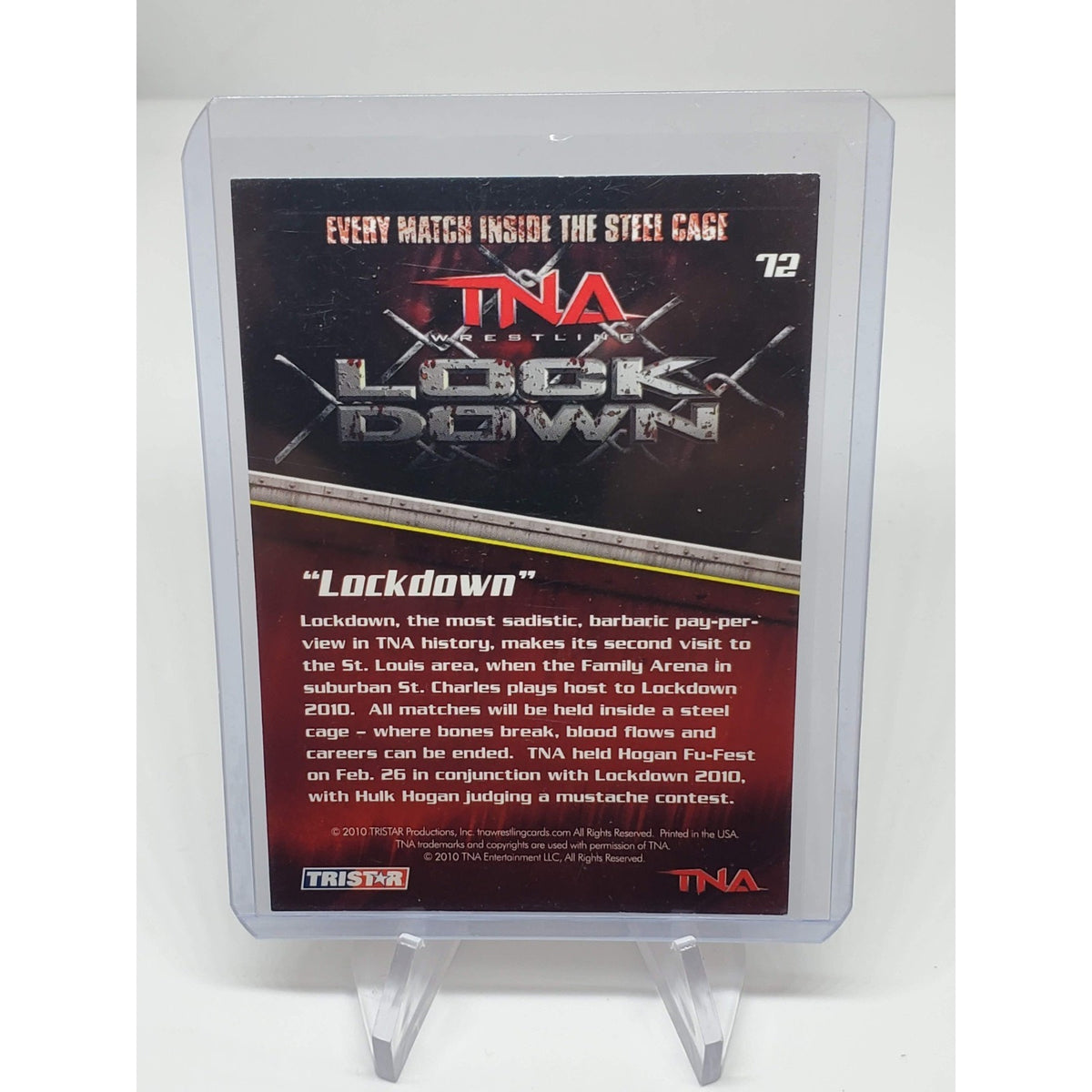 TNA LockDown Hulk Hogan Flair #72 2010 New Era Silver Parallel Card SN 11 of 30