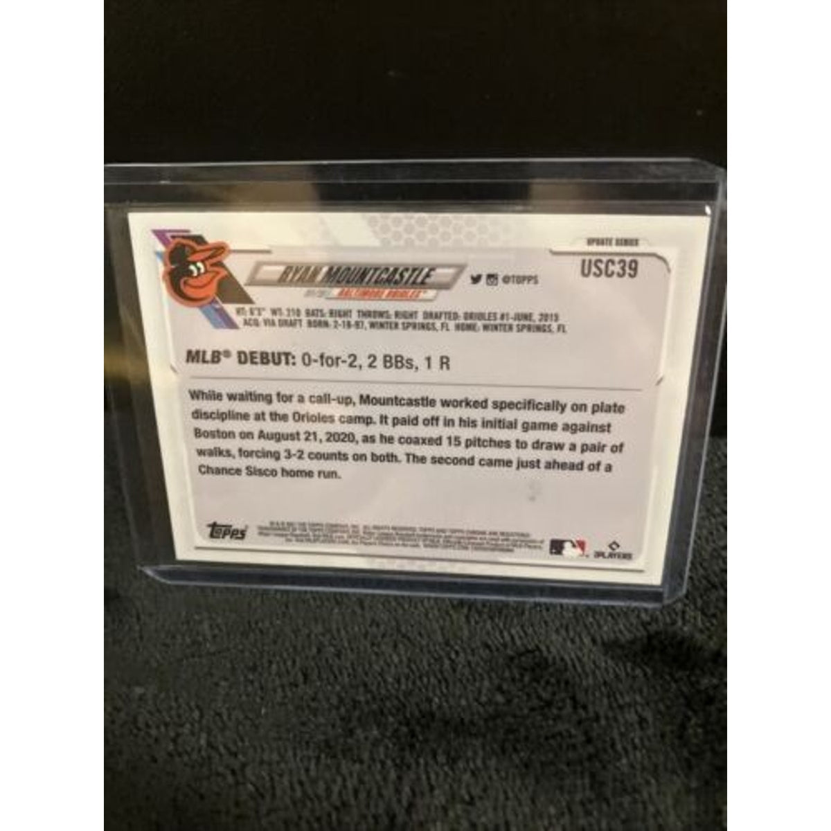 2021 Topps Chrome Update Purple Refractors #USC39 Ryan Mountcastle RD RC NEW M