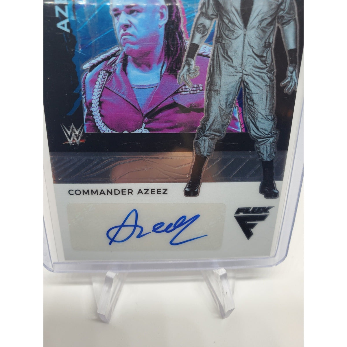 2022 Panini Chronicles WWE - Flux Auto #FX-CAZ Commander Azeez (AU, RC)