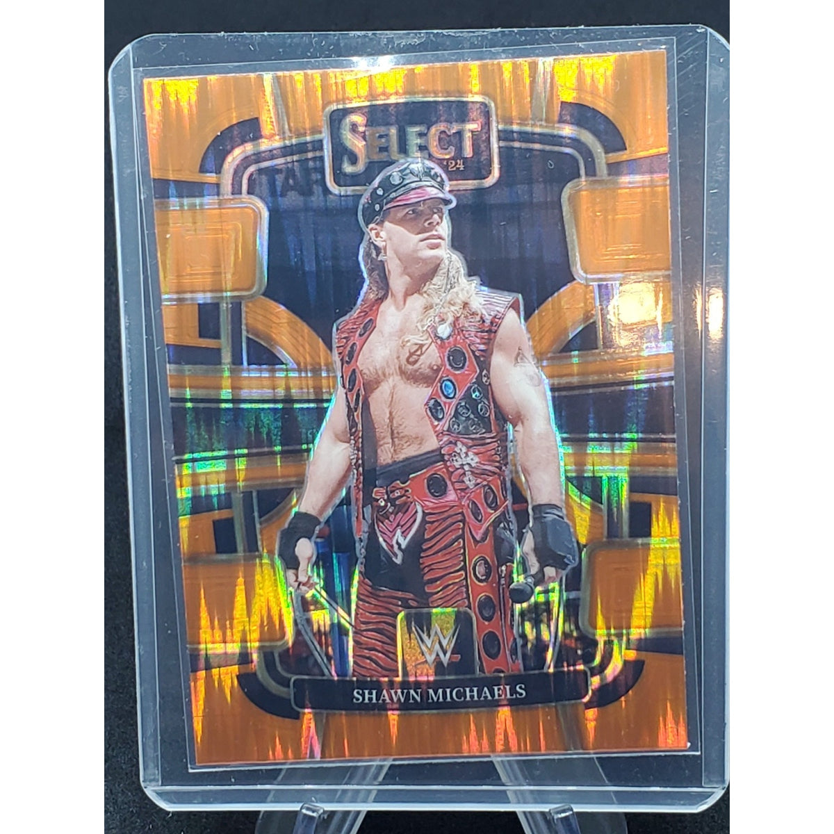 2024 Panini Select WWE #25 Shawn Michaels HBK Orange Flash Prizm