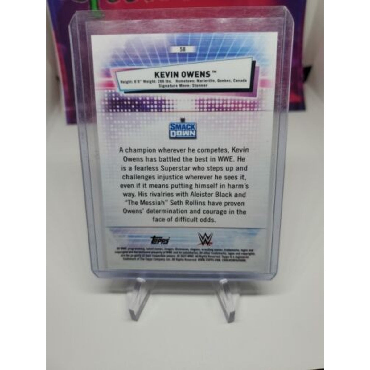 2021 Topps Chrome WWE Kevin Owens Green Refractor #/99