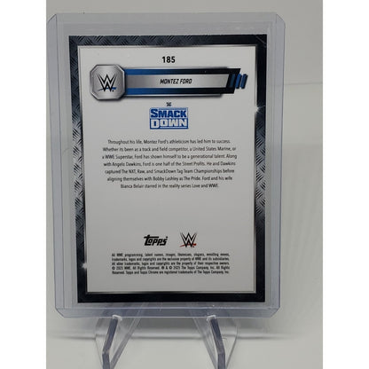 2025 Topps Chrome Sapphire WWE Blue #185 Montez Ford Street Profits