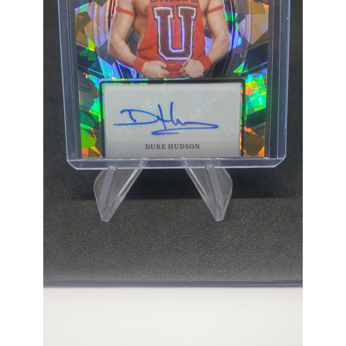 2024 Panini Select WWE Signature Selections Auto Duke Hudson Cracked Ice SL-DHS