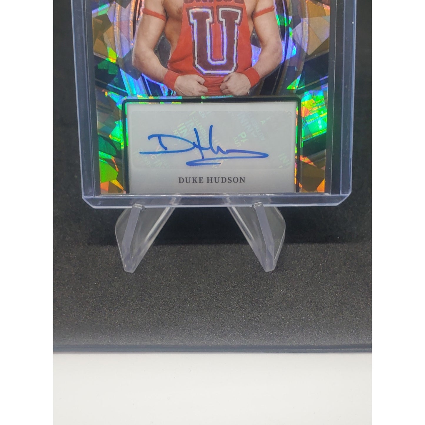 2024 Panini Select WWE Signature Selections Auto Duke Hudson Cracked Ice SL-DHS