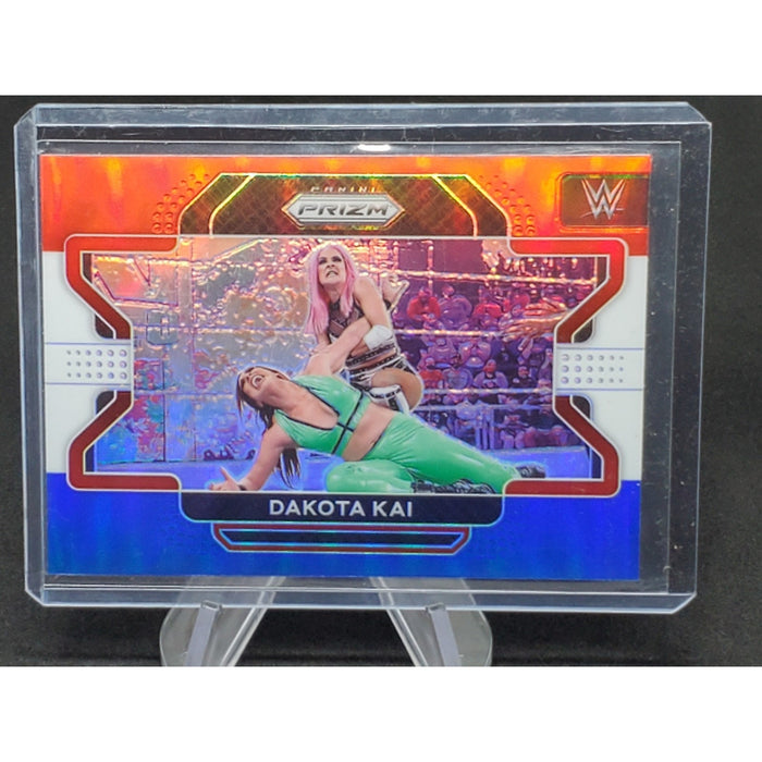 2022 Panini Prizm WWE Red White and Blue Prizm DAKOTA KAI #99