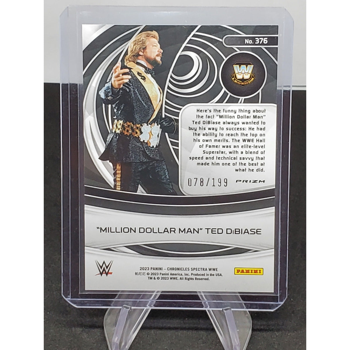 2023 Panini Chronicles WWE Million Dollar Man Ted DiBiase Red Parallel /199