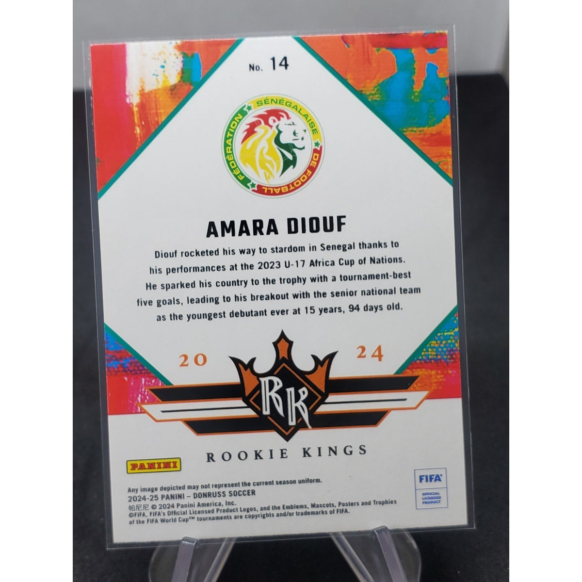 2024-25 Panini Donruss Fifa - Rookie Kings Amara Diouf #14 Red