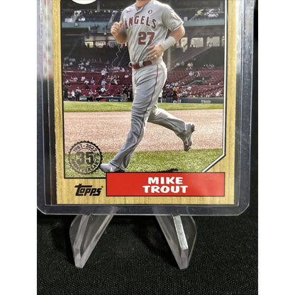 2022 Topps Mike Trout 1987 Topps 35th Anniversary #T87-100 Angels / Pack Fresh