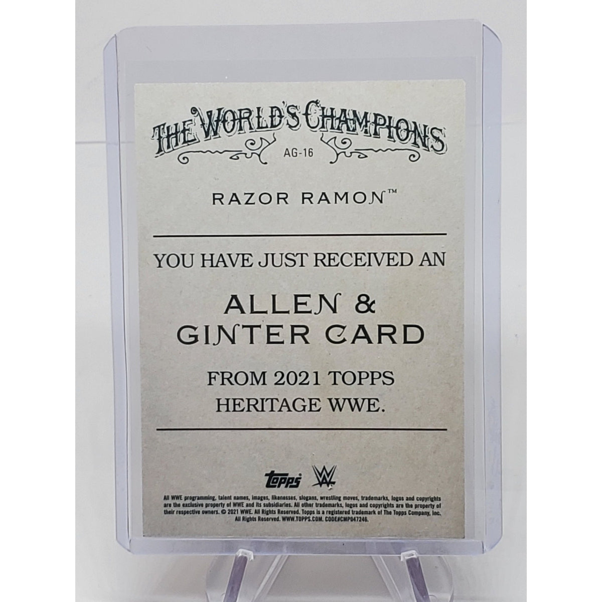 2021 Topps Heritage WWE Allen and Ginter #AG16 Razor Ramon