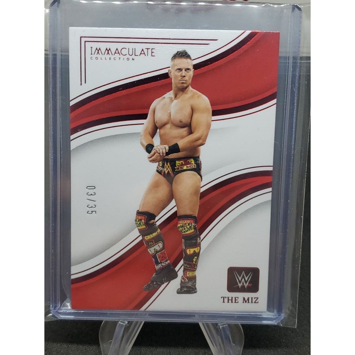 2023 Panini Immaculate Collection WWE The Miz #98 Red Parallel /35