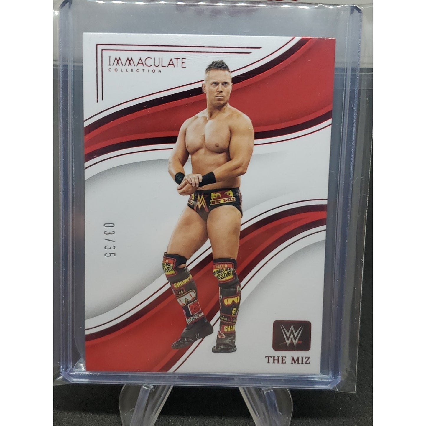 2023 Panini Immaculate Collection WWE The Miz #98 Red Parallel /35