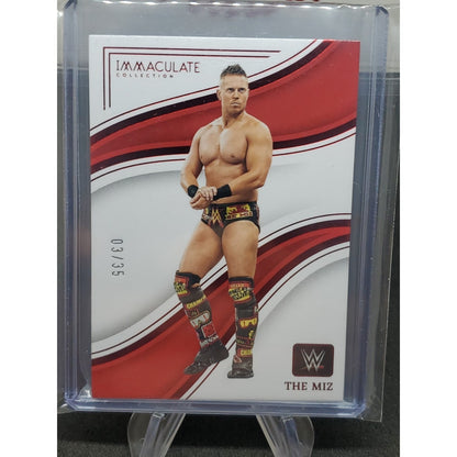2023 Panini Immaculate Collection WWE The Miz #98 Red Parallel /35