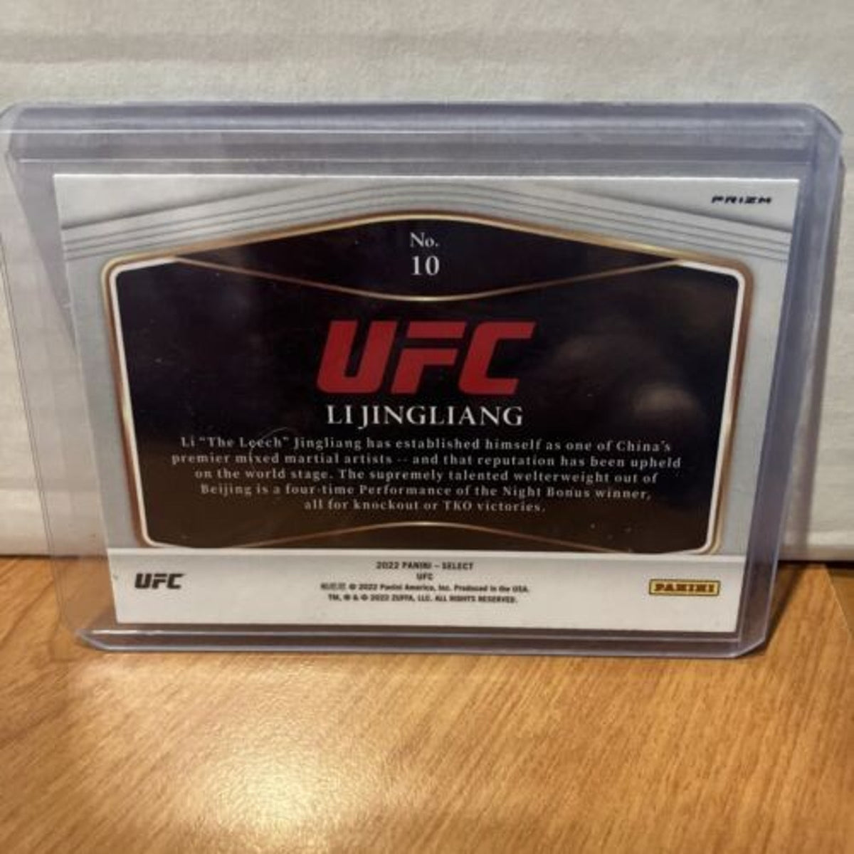 LI JINGLIANG 2022 PANINI Select UFC GLOBAL ICONS SILVER FLASH Prizm SP Pack New
