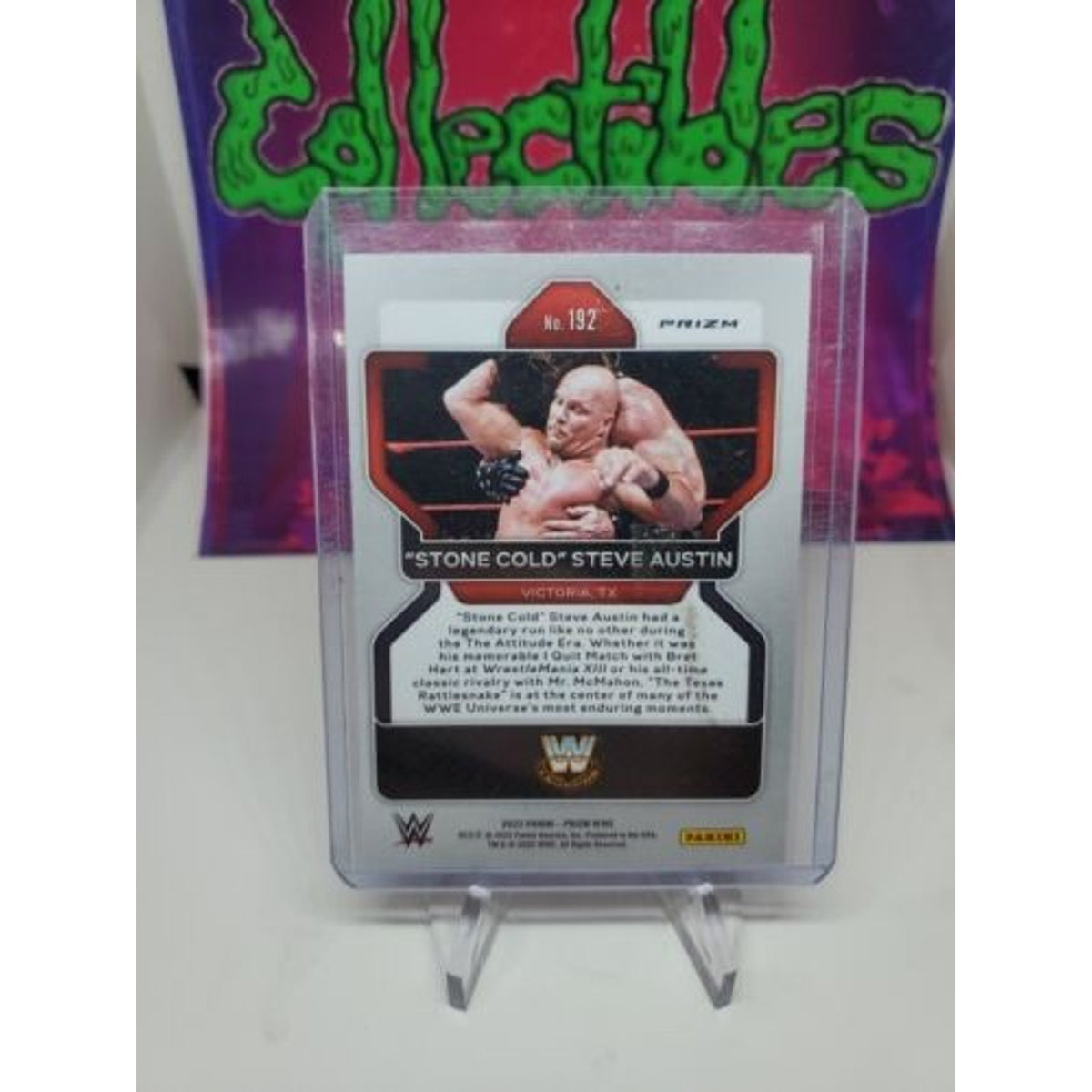 2022 Panini Prizm WWE Red White Blue Stone Cold Steve Austin #192 SSP Rare
