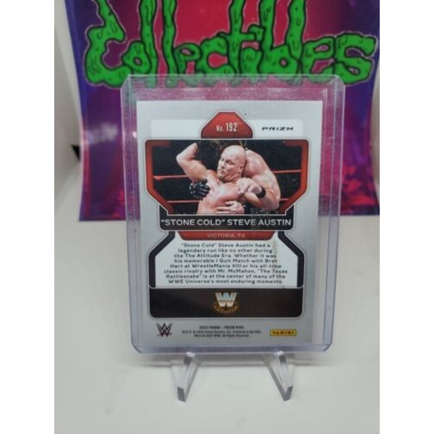 2022 Panini Prizm WWE Red White Blue Stone Cold Steve Austin #192 SSP Rare