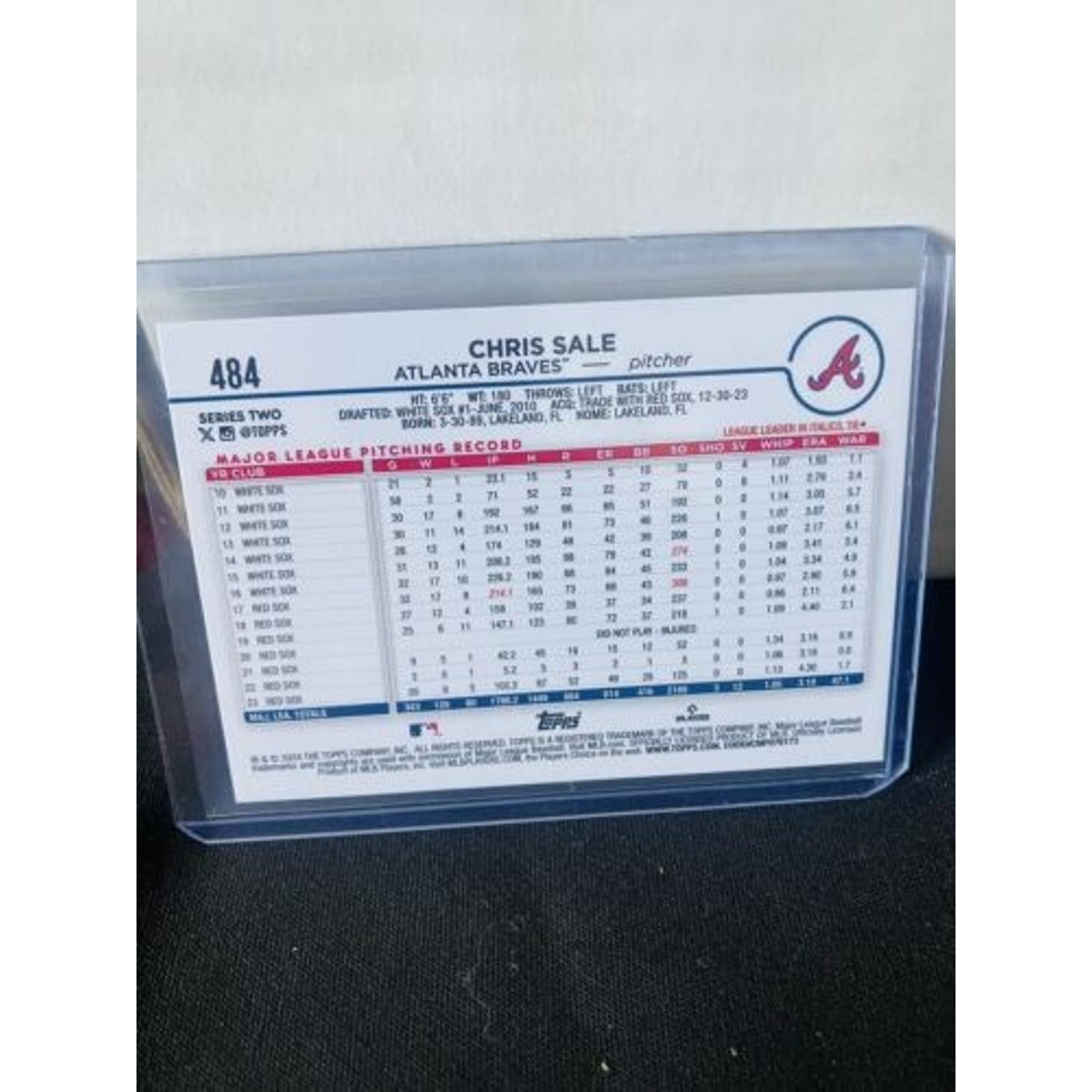 2024 Topps Series 2 - Chris Sale Blue Border Parallel - Braves Pack Fresh