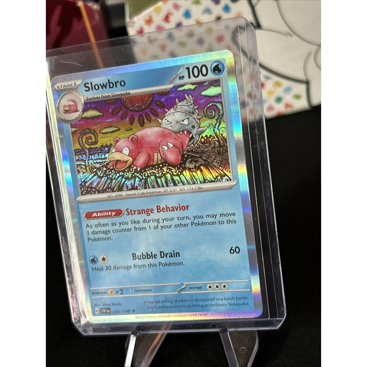 Slowbro 043/198 Sv01: Scarlet & Violet Base Set Holo - Pack Fresh New Top Loaded