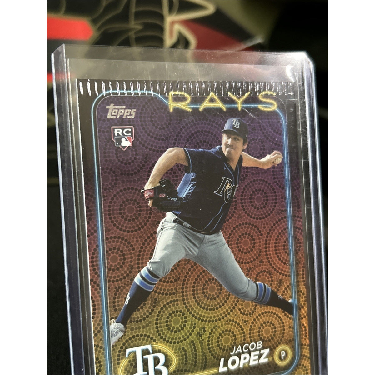 ERROR PRINT 2024 Topps Series 2 Jacob Lopez #502 Summer Holiday Foil (RC) ERROR