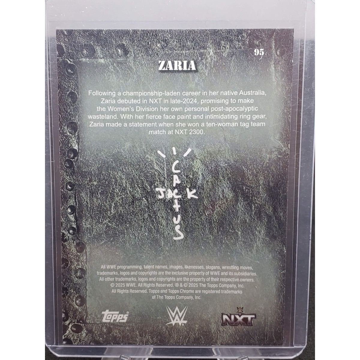2025 Topps Chrome WWE X Cactus Jack - Zaria, Zaria #95 (RC)