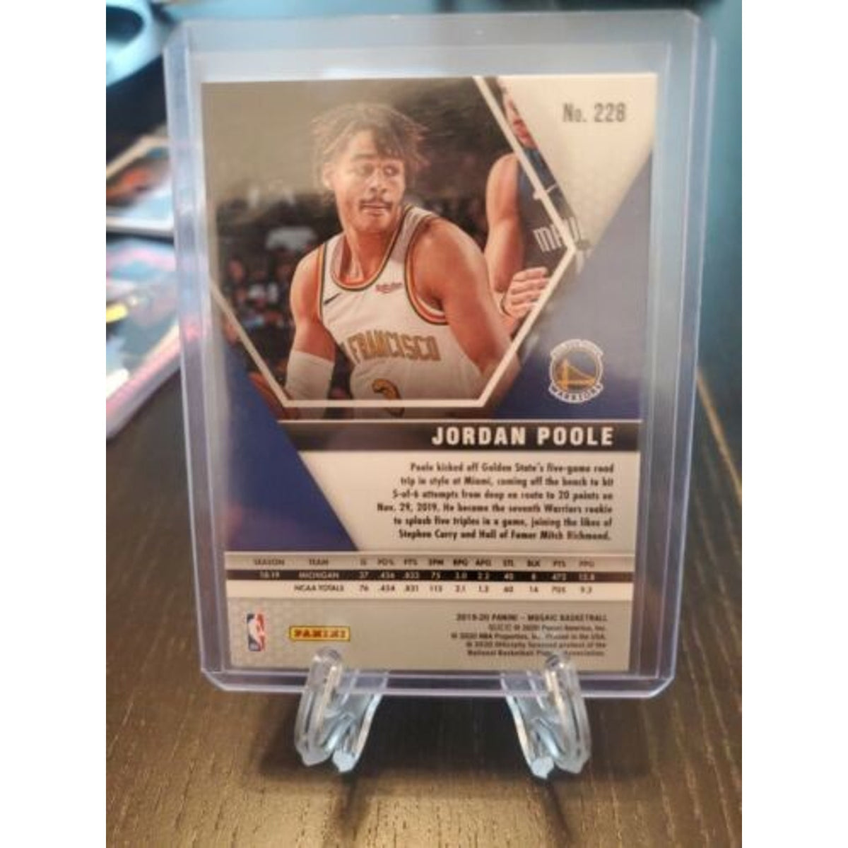 Rookie Card Prizm Mosaic Jordan Poole RC NBA Golden State 2019-20 🔥🔥