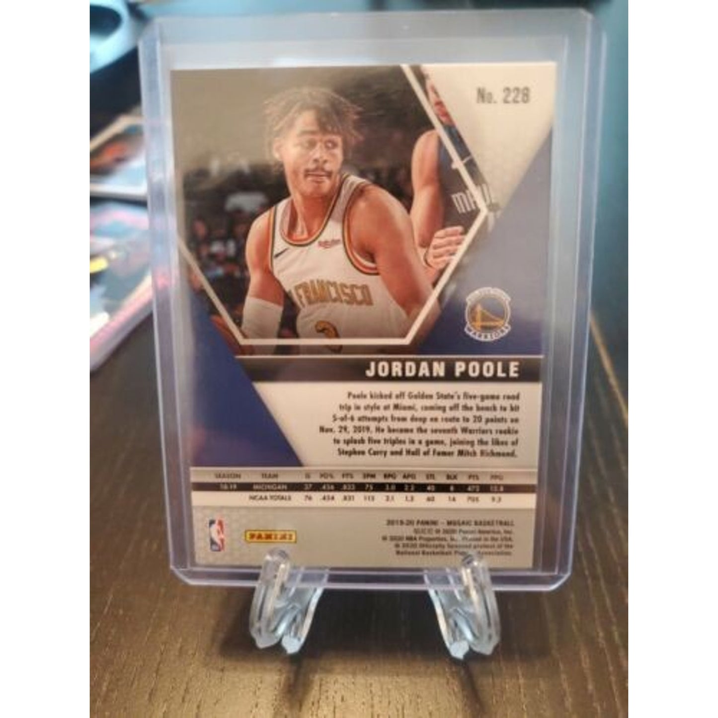 Rookie Card Prizm Mosaic Jordan Poole RC NBA Golden State 2019-20 🔥🔥