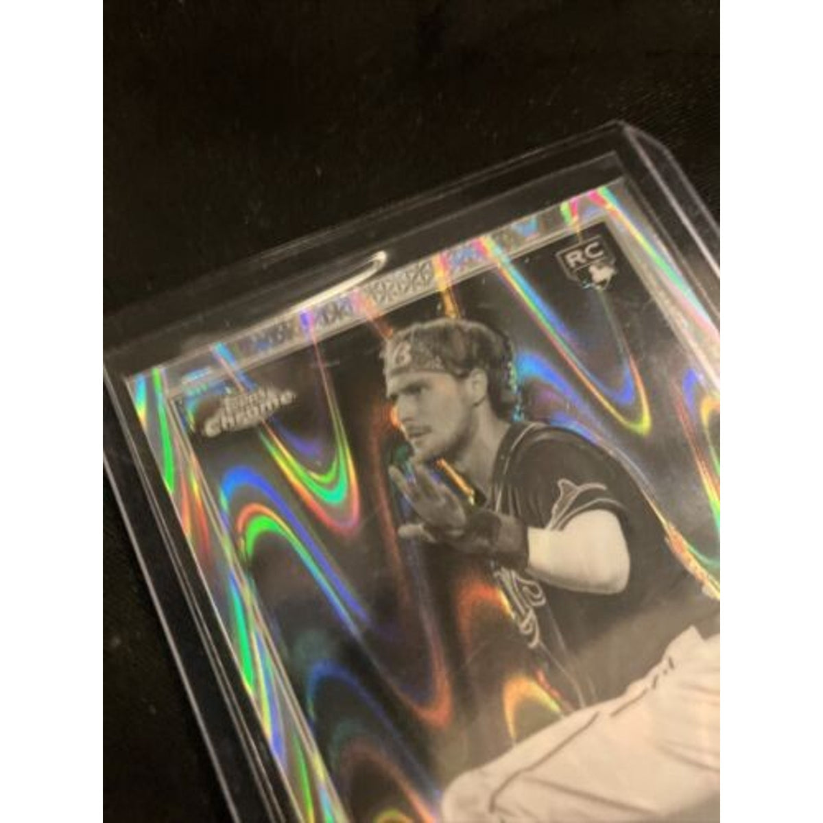 2022 Topps Chrome - Josh Lowe RC - Black & White Raywave - Tampa Bay Rays Ne