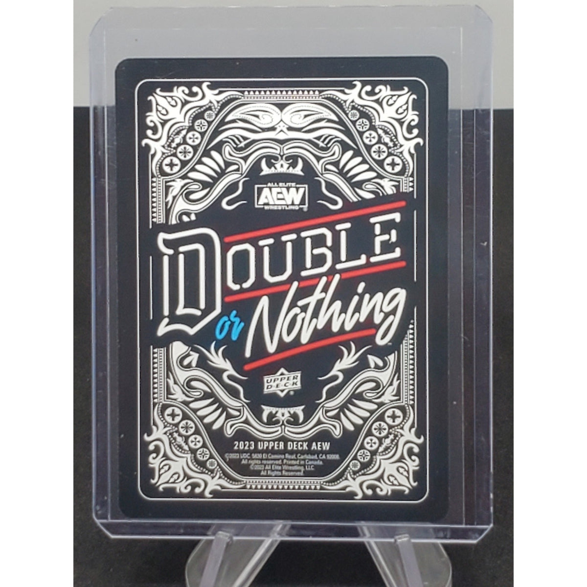2023 AEW Upper Deck Pac Double or Nothing Nine of Diamonds Playing Card