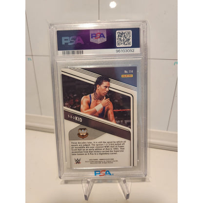1 2 3 Kid 2023 Panini Donruss Elite WWE Teal Parallel /25 X-Pac Pop 1 PSA 9