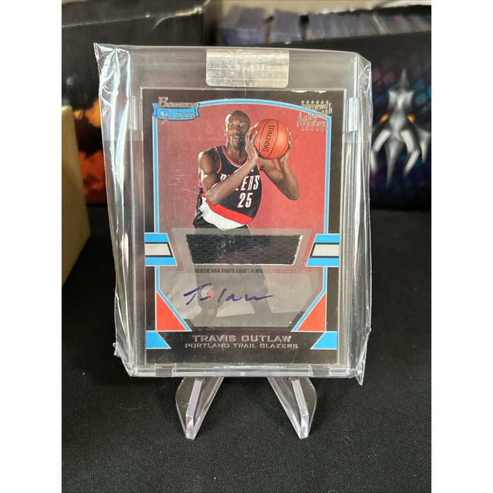 2003-04 Bowman Signature Travis Outlaw Rookie #87 RPA 0028/1075 Trail Blazers