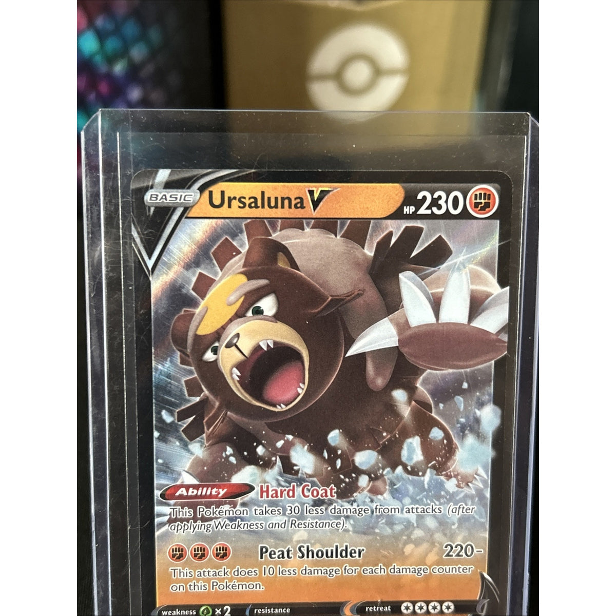 Pokemon TCG Ursaluna V Silver Tempest 102/195 Holo Ultra Rare / Pack Fresh New
