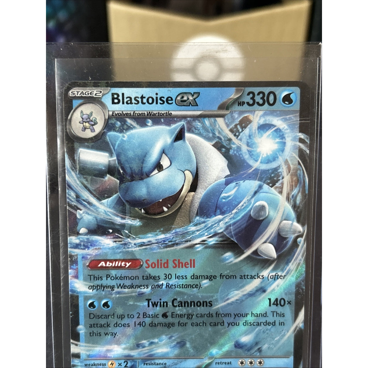 Pokémon TCG Blastoise ex Scarlet & Violet - 151 009/165 Full Art Holo / Pack New
