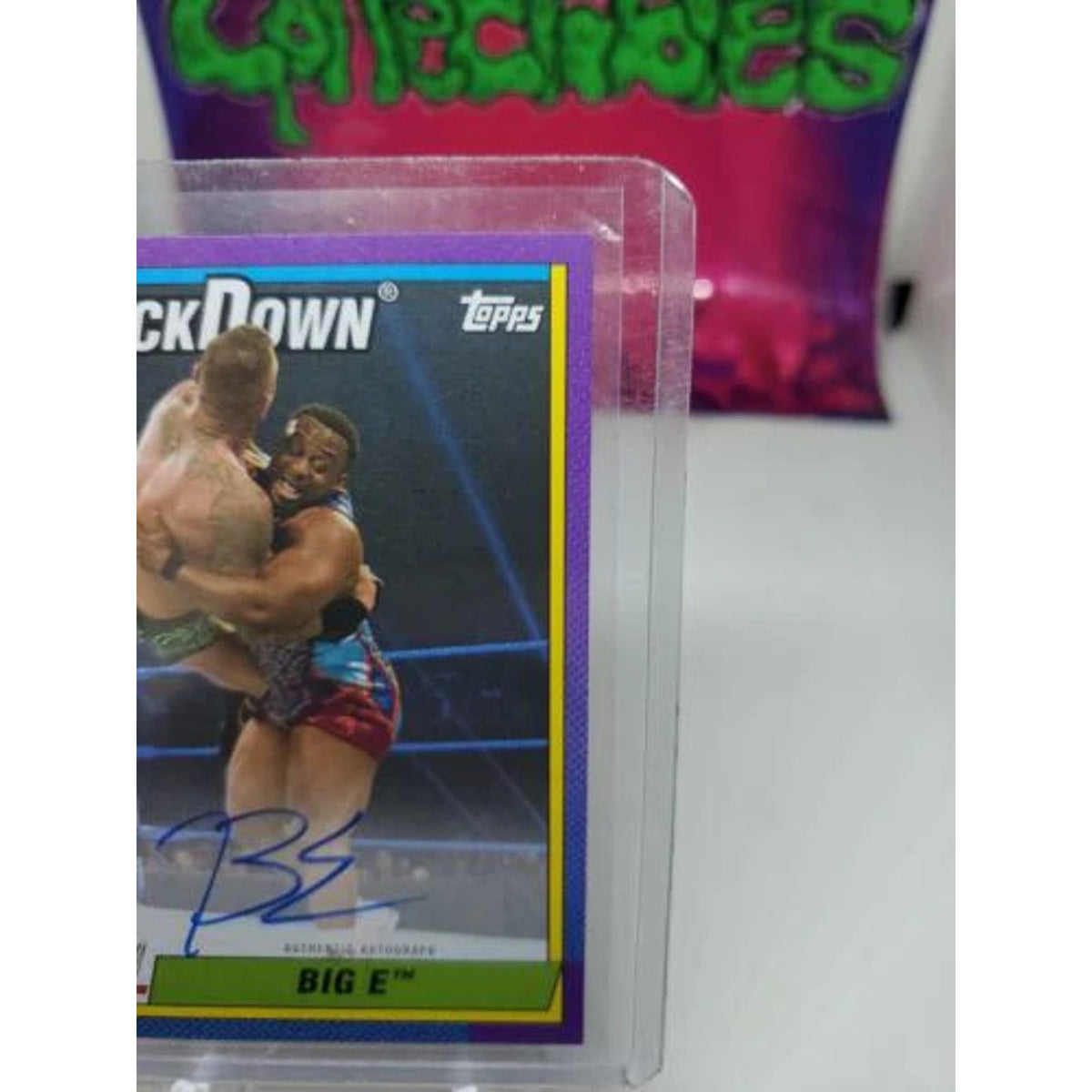 2021 Topps Heritage WWE Big E On-Card Auto #39/50 SP