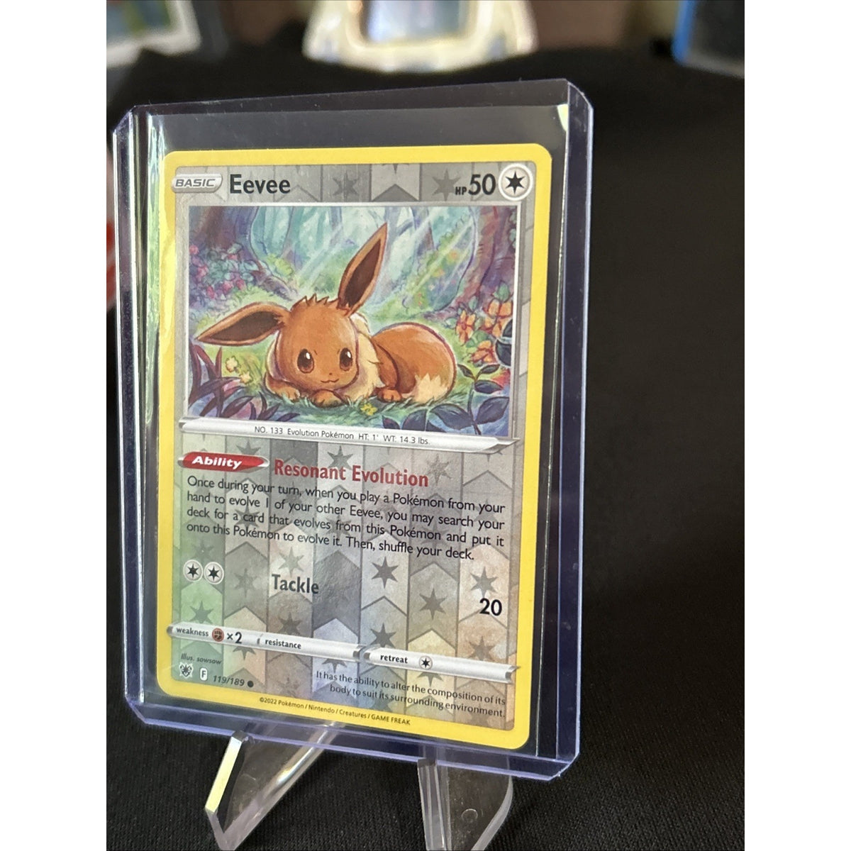 Eevee 119/189 Swsh10: Astral Radiance Reverse Holo - Pack Fresh New - Sleeved