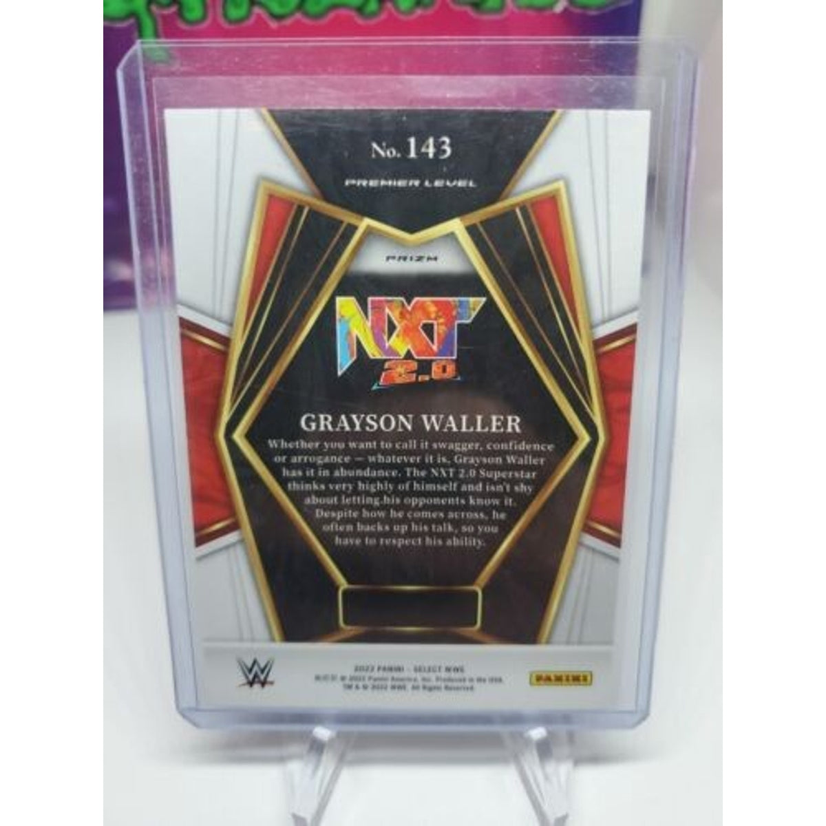 2022 WWE Select PREMIER LEVEL ORANGE FLASH ROOKIE RC Grayson Waller #143 - NXT