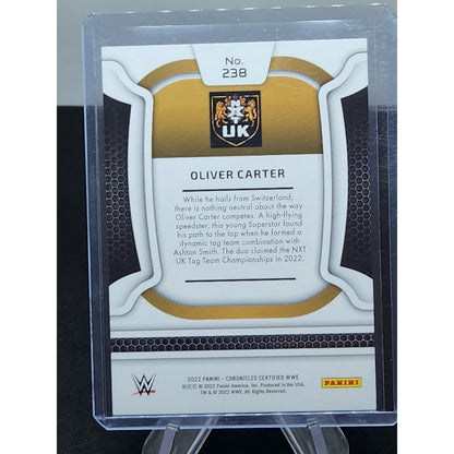 Oliver Carter 2022 Chronicles Certified WWE - Purple RC (03/49) -