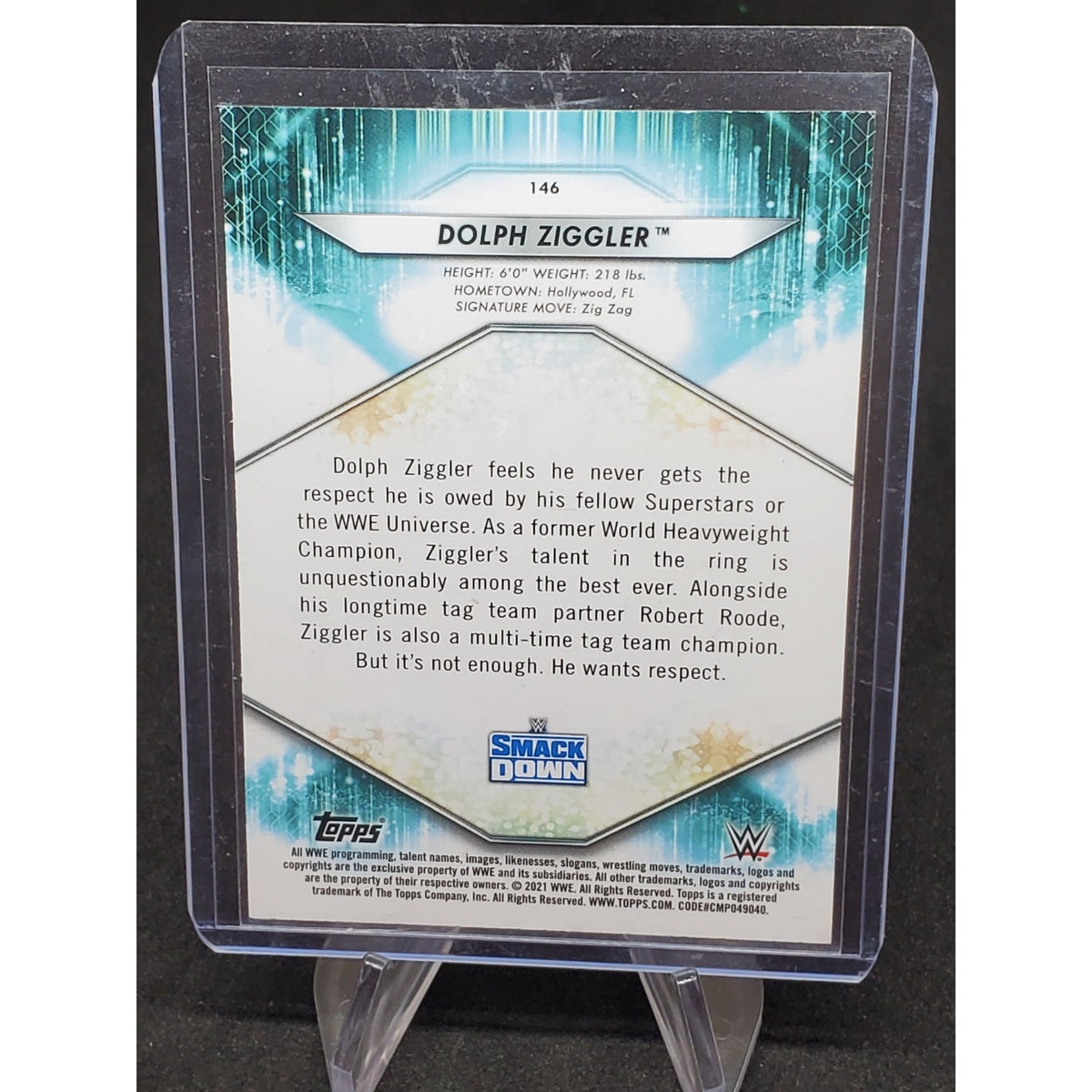 2021 wwe #146 dolph ziggler aqua parallel /299