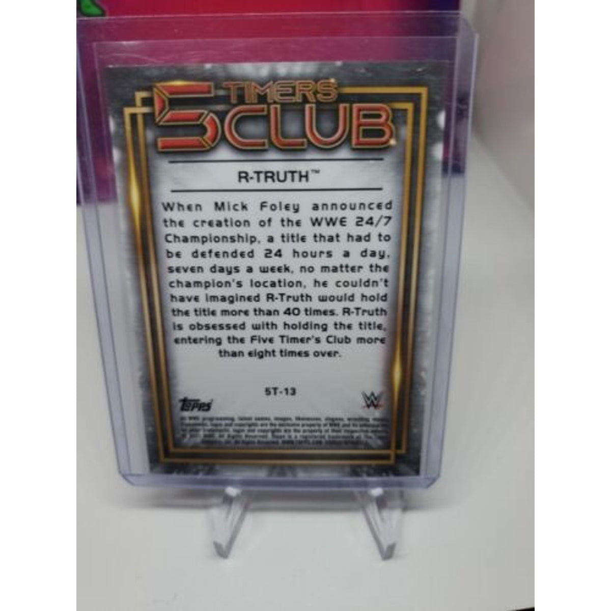 2021 Topps Chrome WWE 5 Timers Club Orange Refractor /25 R-Truth #5T-13